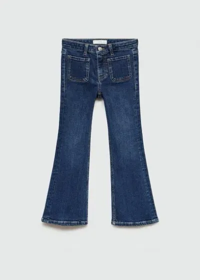 Mango Kids' Jean Flare In Bleu Foncé