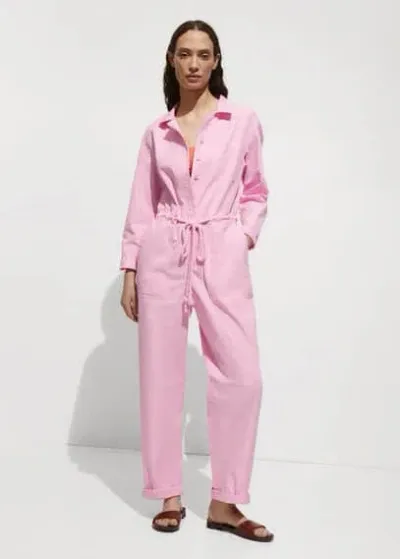 Mango Combi-pantalon Cordon In Pink