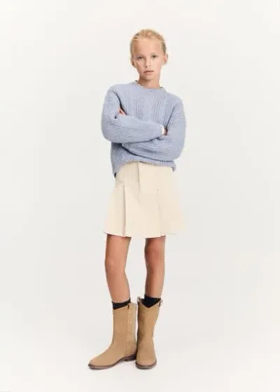 Mango Kids' Sweater Sky Blue In Bleu Ciel