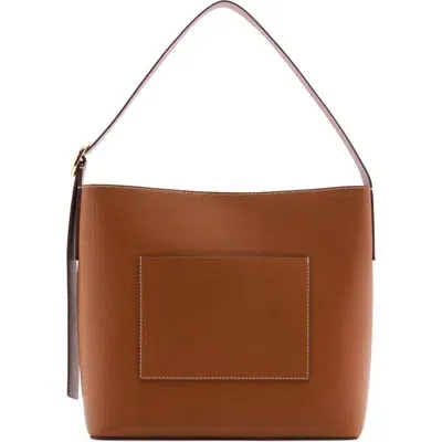 Mango Leather Shopper Tote