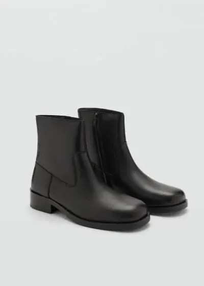 Mango Man Ankle Boots Black