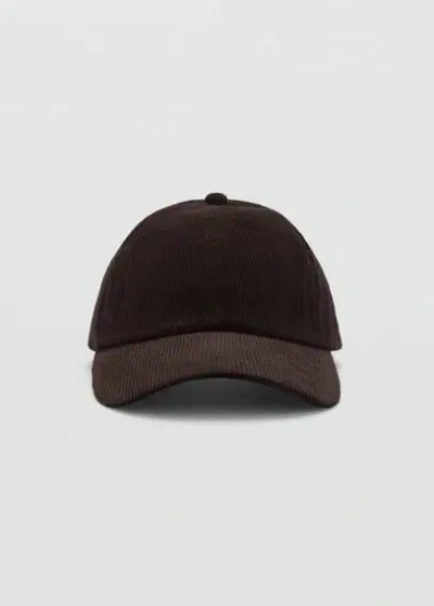 Mango Man Corduroy Cap Brown