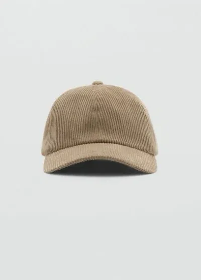 Mango Man Corduroy Cap Medium Brown