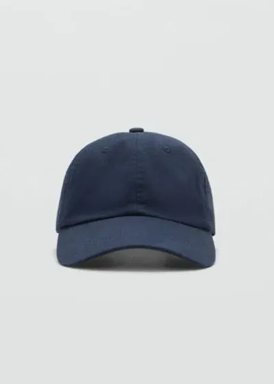 Mango Man Cotton Visor Cap Indigo Blue