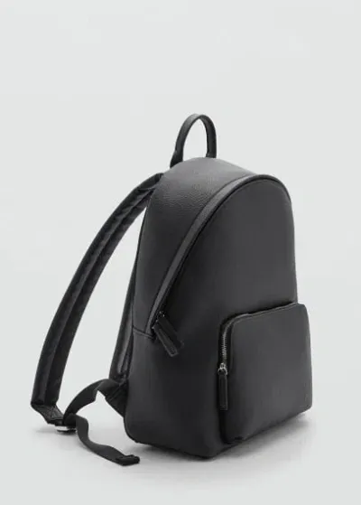 Mango Man Leather-effect Backpack Black