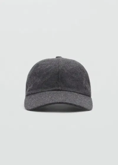 Mango Man Wool-blend Cap Grey