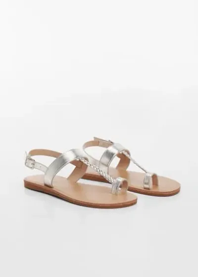 Mango Kids' Sandales In Argent