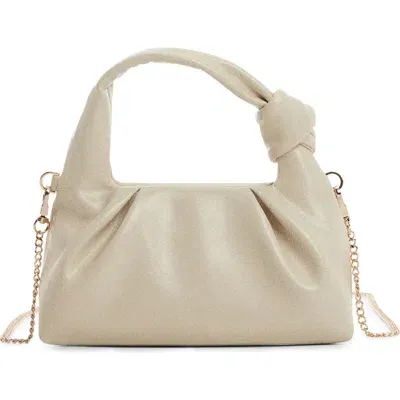 Mango Mini Faux Leather Handbag In Ecru