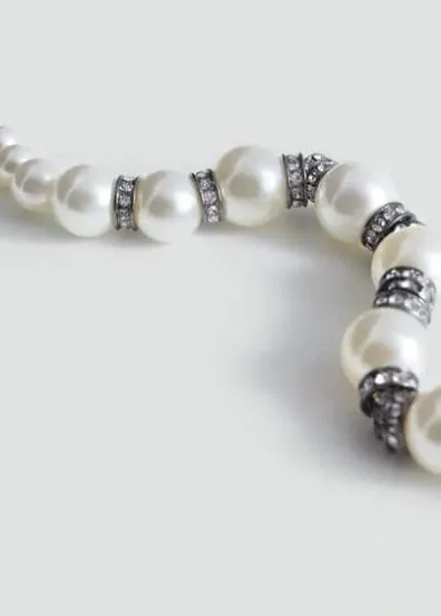 Mango Mixed Bead Necklace White