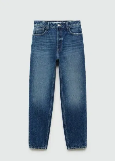 Mango Mom2000 Mom High Rise Jeans Dark Blue