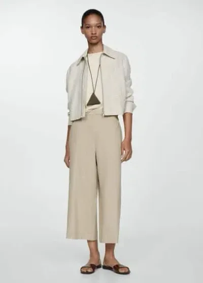 Mango Pantalon In Beige