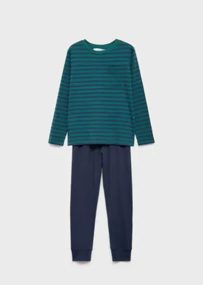 Mango Kids' Pijama Pack Green In Vert