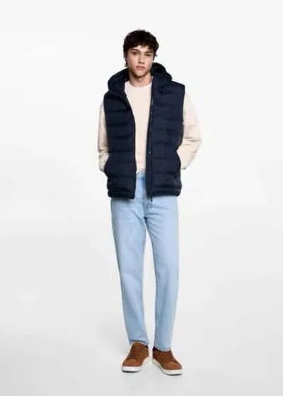 Mango Gilet In Bleu Marine Foncé