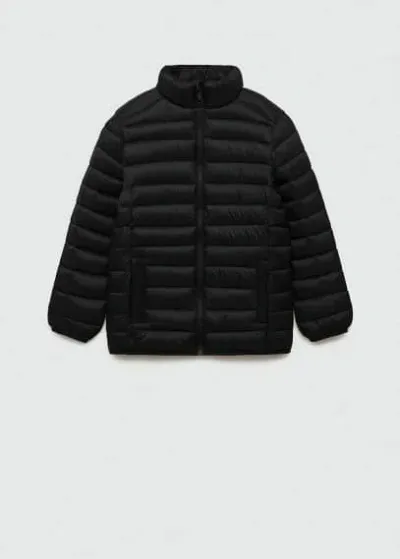 Mango Kids' Quilted Jacket Black