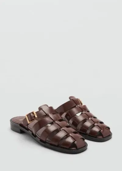 Mango Fisherman Sandal Brown