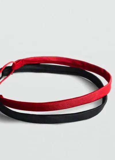 Mango Satin Elastic Headband Black