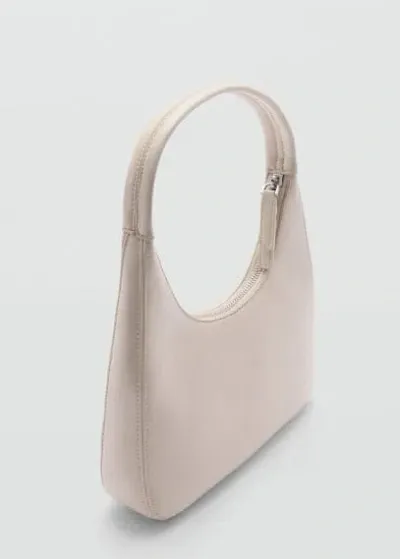 Mango Short-handle Shoulder Bag Ice Grey In Gris Glacé