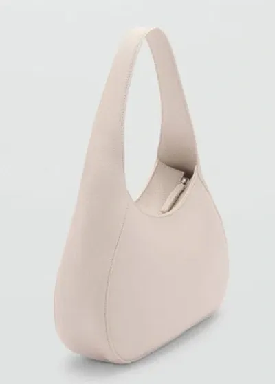 Mango Short-handle Shoulder Bag Off White In Blanc Cassé