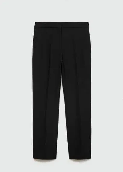 Mango Skinny Suit Trousers Black