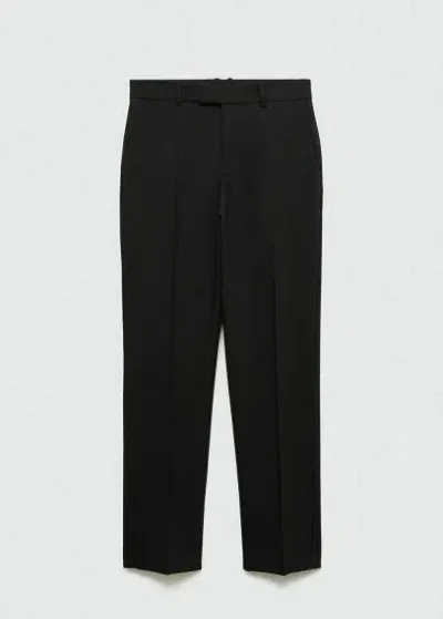 Mango Straight Suit Trousers Black