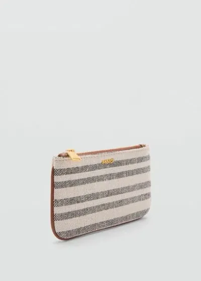 Mango Stripe-print Wallet Leather