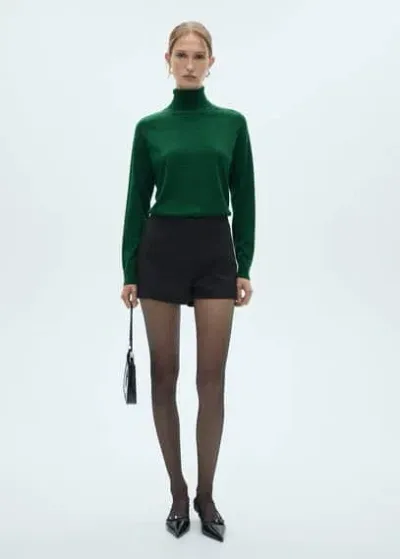 Mango Sweater Dark Green