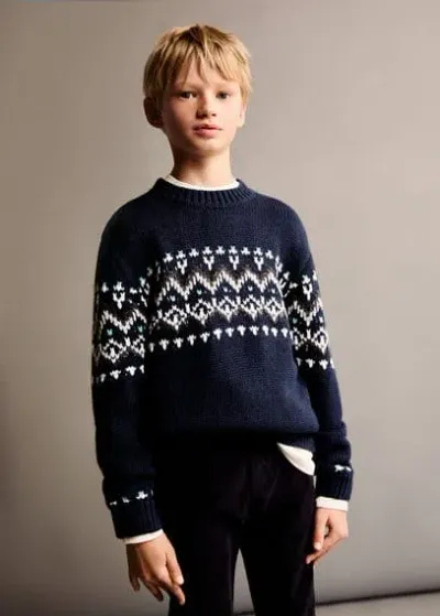 Mango Kids' Sweater Dark Navy