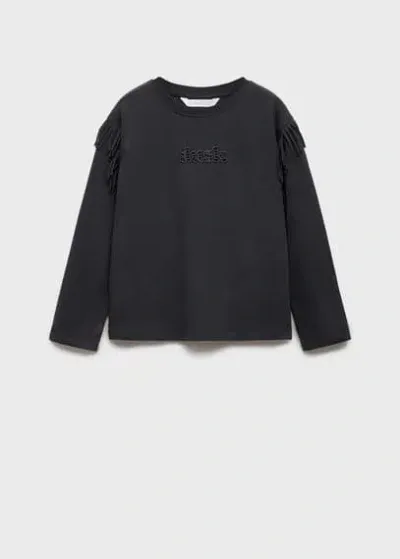 Mango Kids' T-shirt Charcoal