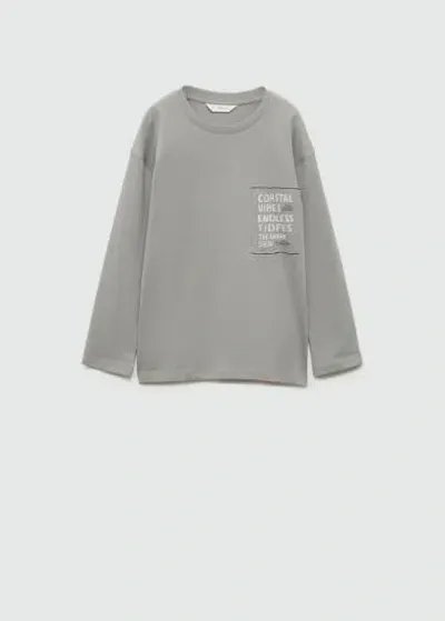 Mango T-shirt In Gris