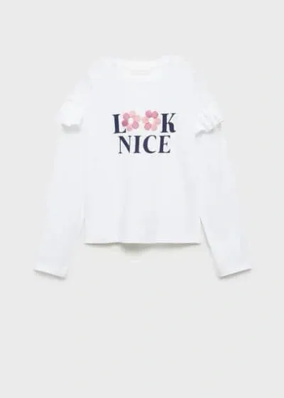 Mango Kids' T-shirt Off White