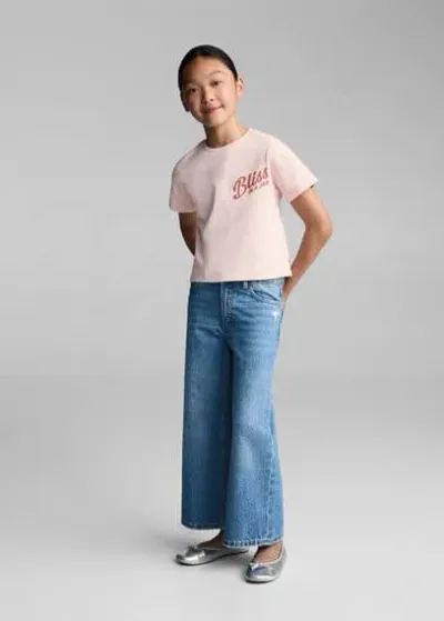 Mango Kids' T-shirt In Rose