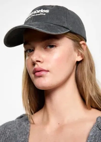 Mango Teen Cap Charcoal