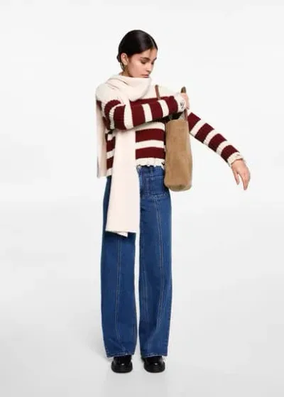 Mango Teen Sweater Maroon