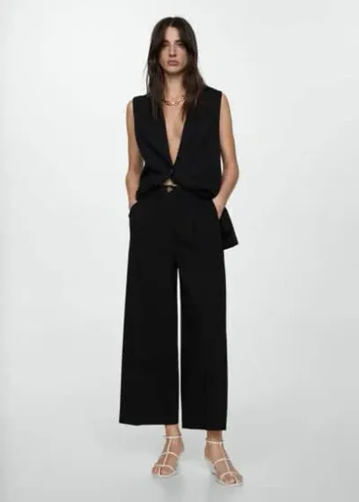 Mango Trousers Black