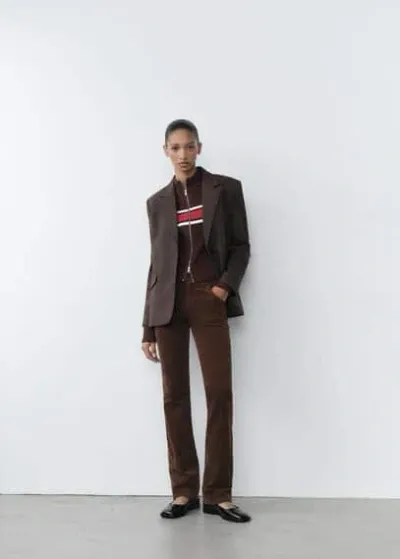 Mango Trousers Brown