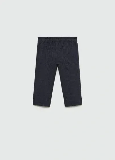 Mango Kids' Pantalon In Bleu Marine Foncé