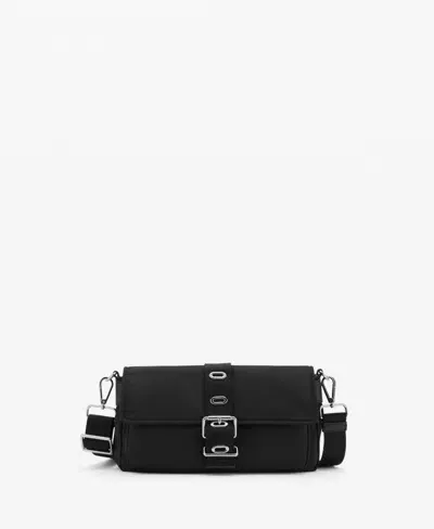 Mango Women's Buckle Detail Shoulder Bag In Black