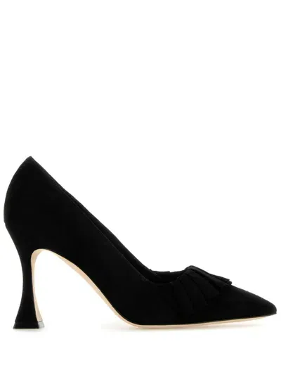 Manolo Blahnik 90mm Espanhi Pumps In Black