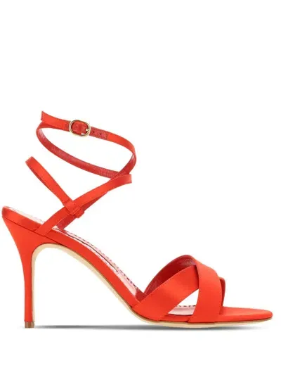 Manolo Blahnik Heeled Sandals In Red