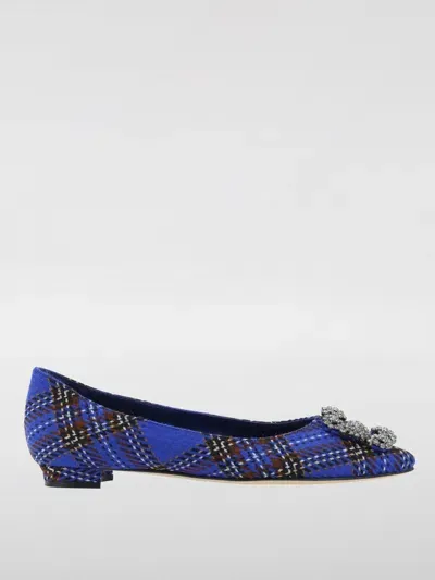 Manolo Blahnik Ballet Flats  Woman Color Blue In Blau