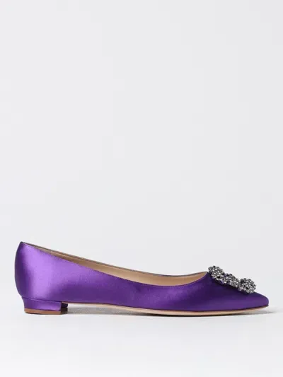 Manolo Blahnik Ballet Flats  Woman Color Violet In Violett