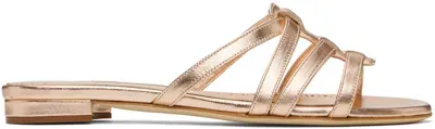 Manolo Blahnik Riran Metallic Leather Sandals In 2266 Copp