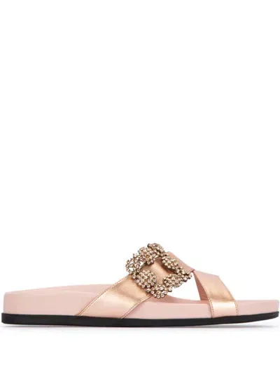 Manolo Blahnik Slippers-39 Nd  Female In Pink