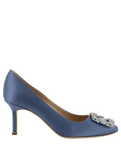 Manolo Blahnik Hangisi Pumps In Lightblue