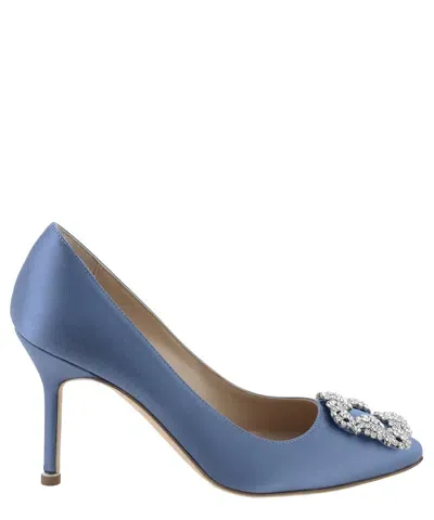 Manolo Blahnik Hangisi Pumps In Lightblue