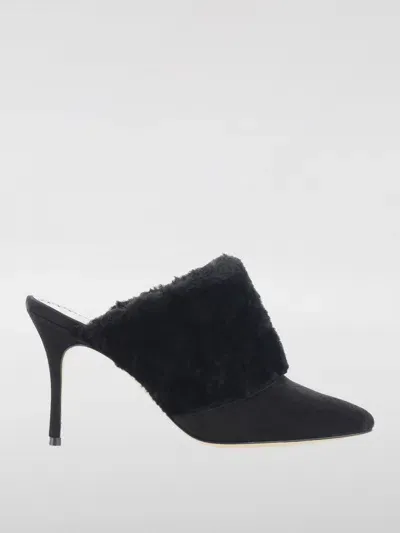 Manolo Blahnik High Heel Shoes  Woman Color Black In Schwarz