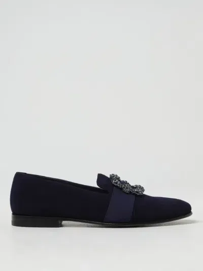 Manolo Blahnik Loafers  Men Color Navy