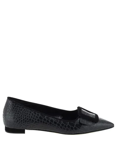 Manolo Blahnik Maysale Ballet Flats In Black