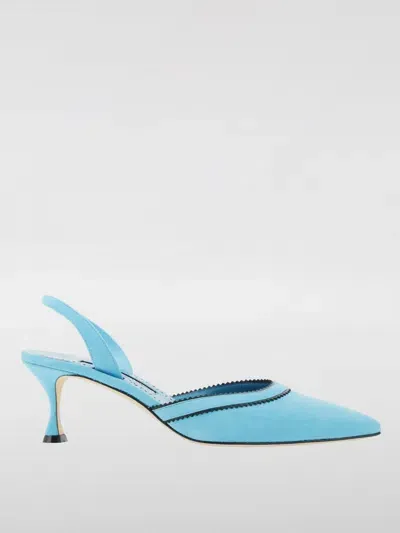 Manolo Blahnik Pumps  Woman Color Blue In Blau