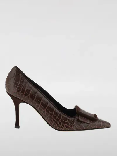 Manolo Blahnik Pumps  Woman Color Brown In Braun